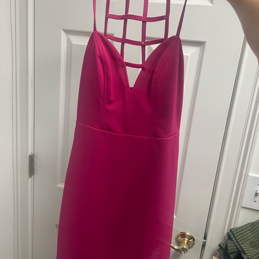 B Darlin Hot Pink Backless Dress